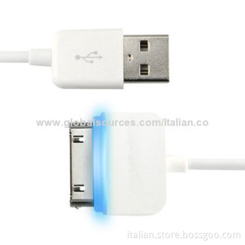 LED light USB cable for iPhone 4New